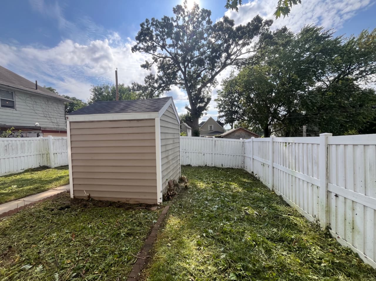 After: a pristine manicured lawn